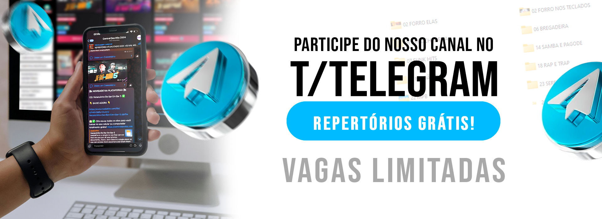 participe do nosso canal grátis no telegram